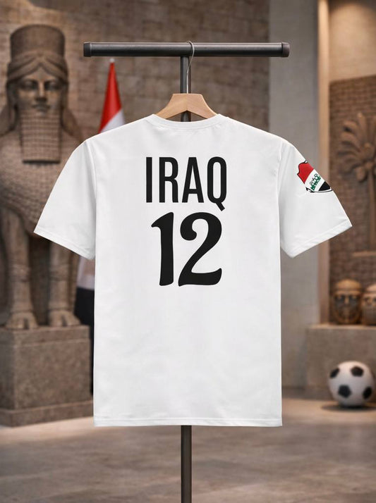 Iraq Soccer Fan Jersey White T-Shirt — 12 Soccer