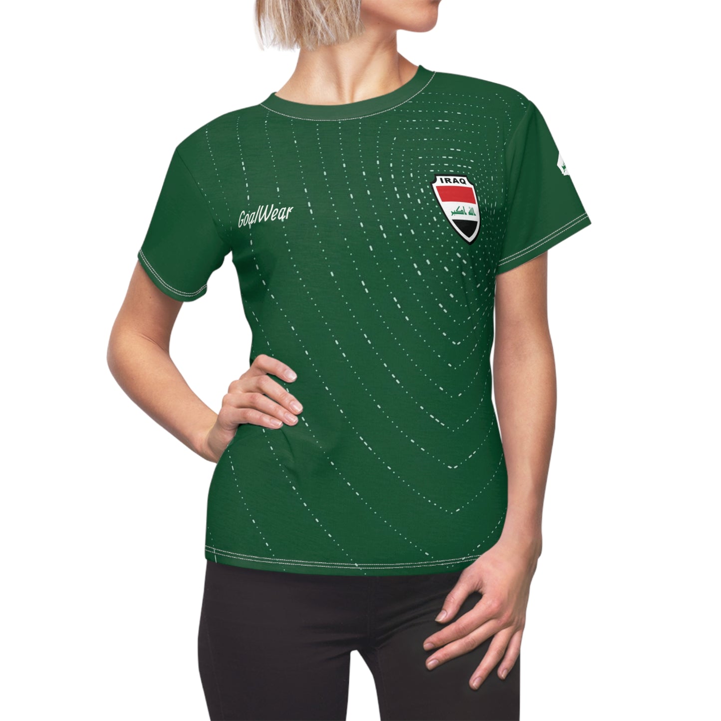 Iraq Jersey Women's Tee Green— AYMEN 18