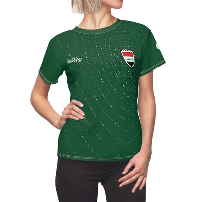 Iraq Jersey Women's Tee Green— AYMEN 18