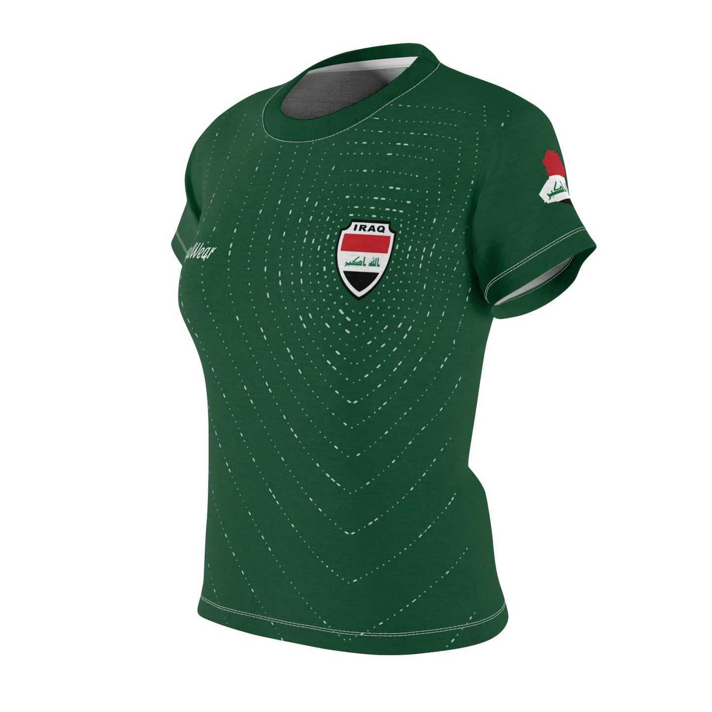 Iraq Jersey Women's Tee Green— AYMEN 18