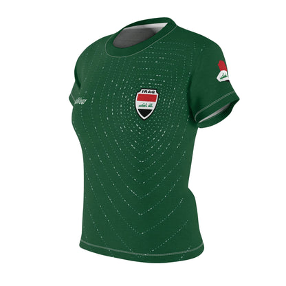 Iraq Jersey Women's Tee Green— AYMEN 18