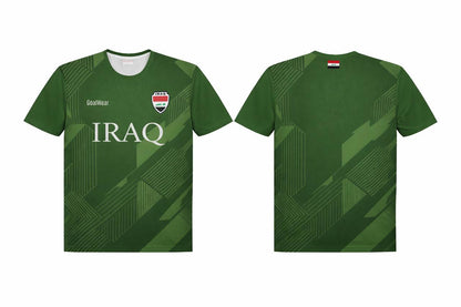 Classic Iraq Soccer Jersey Tee - Green