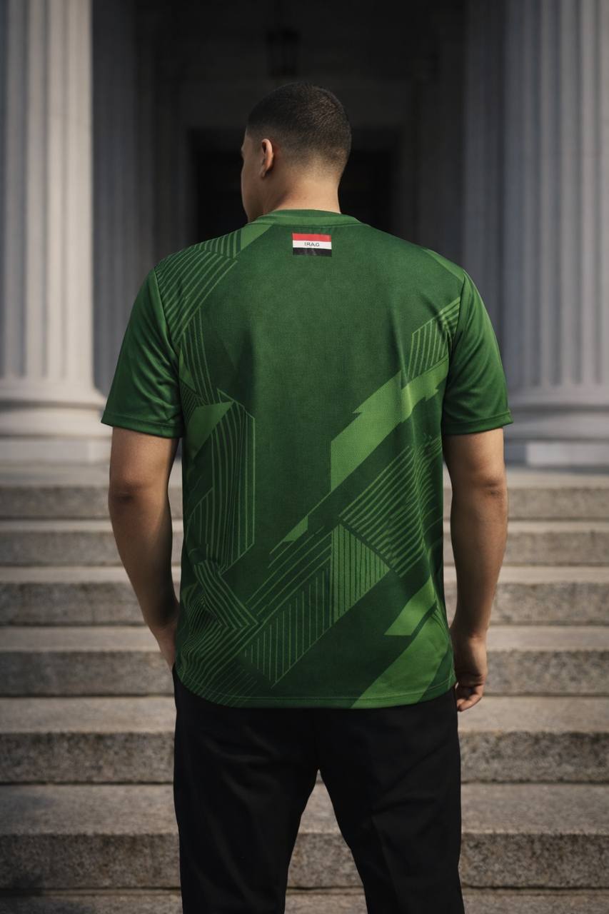 Classic Iraq Soccer Jersey Tee - Green
