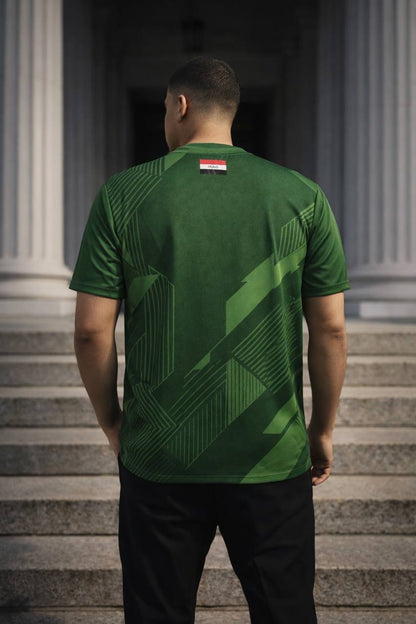 Classic Iraq Soccer Jersey Tee - Green