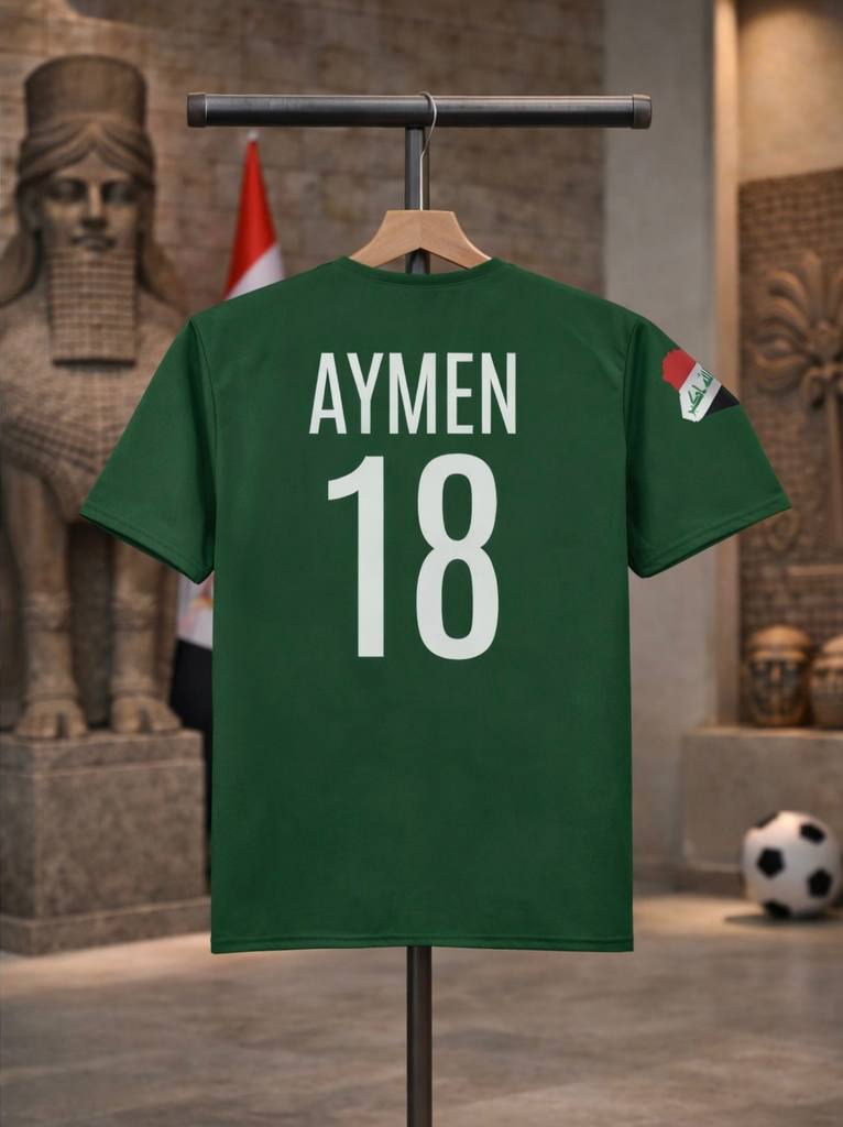 Iraq Soccer Jersey — Aymen18  Men's T‑Shirt