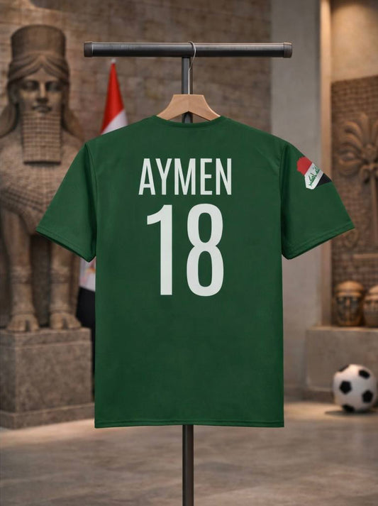 Iraq Soccer Jersey — Aymen18  Men's T‑Shirt
