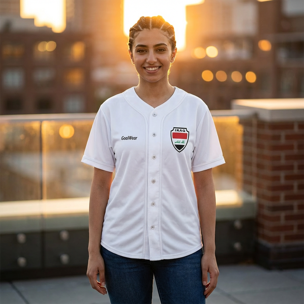 Iraq Crest Women’s Jersey — Patriotic Soccer-Style Club Shirt