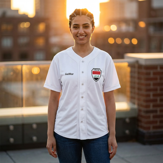 Iraq Crest Women’s Jersey — Patriotic Soccer-Style Club Shirt