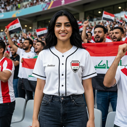 Iraq Crest Women’s Jersey — Patriotic Soccer-Style Club Shirt