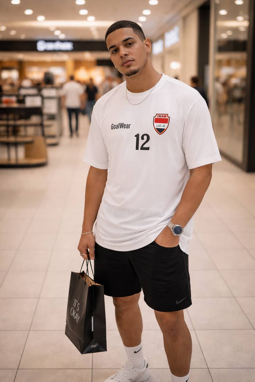 Iraq Soccer Fan Jersey White T-Shirt —  12  Soccer