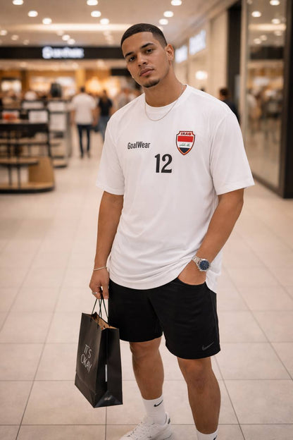 Iraq Soccer Fan Jersey White T-Shirt —  12  Soccer